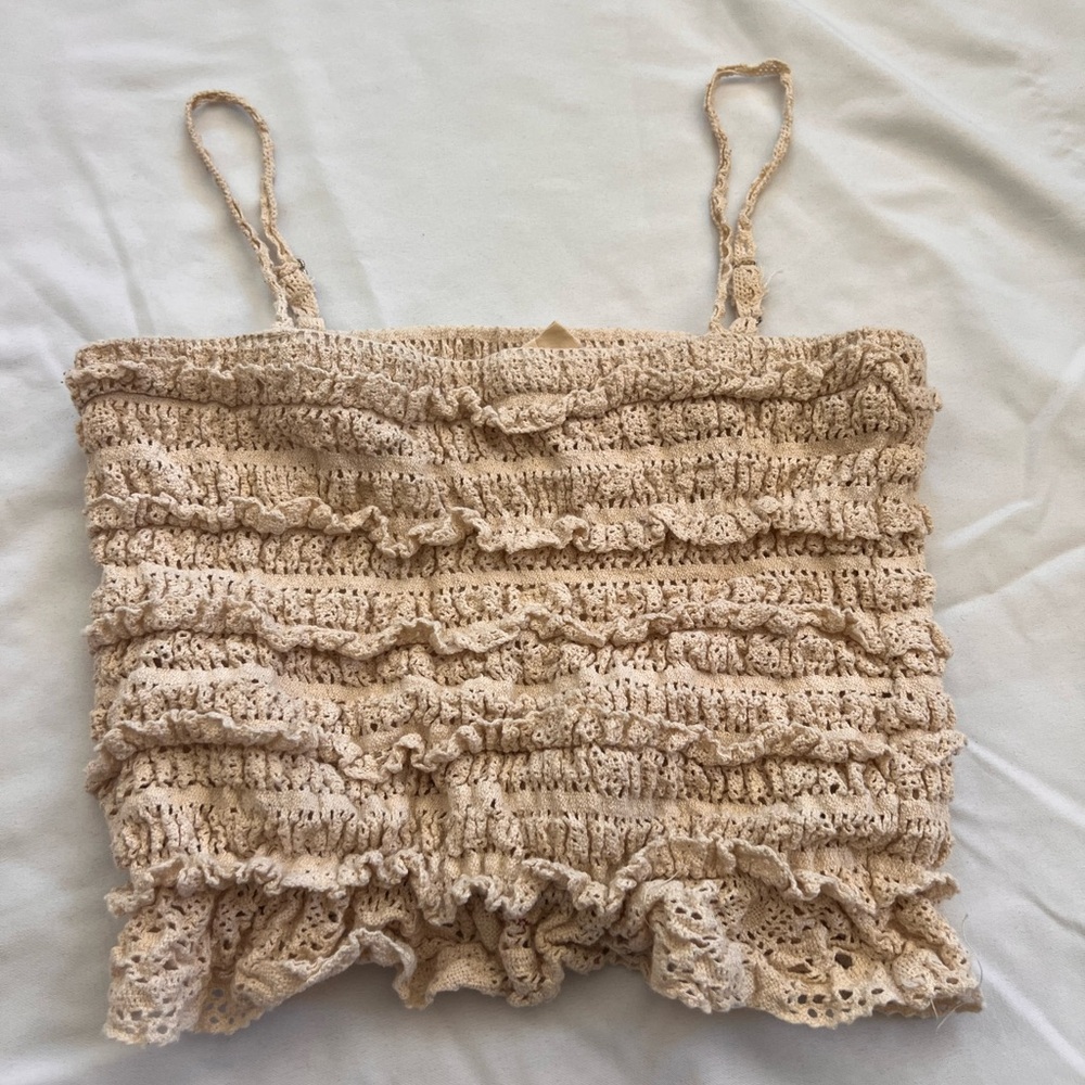 Crochet Ruffle Tank Top